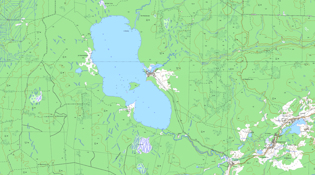 карта озеро Нименьгское   в хорошем качестве