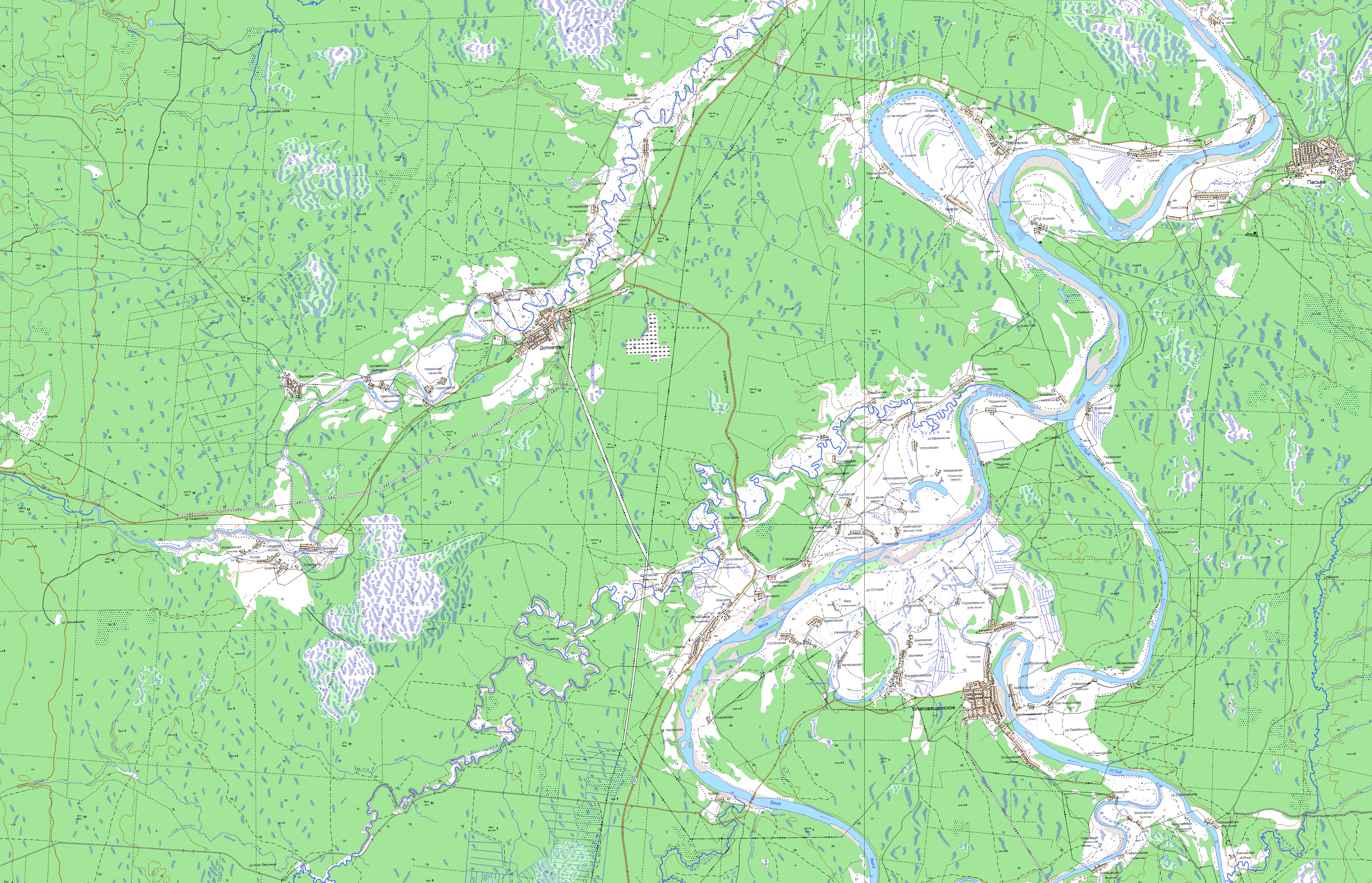 Топографическая карта архангельской области