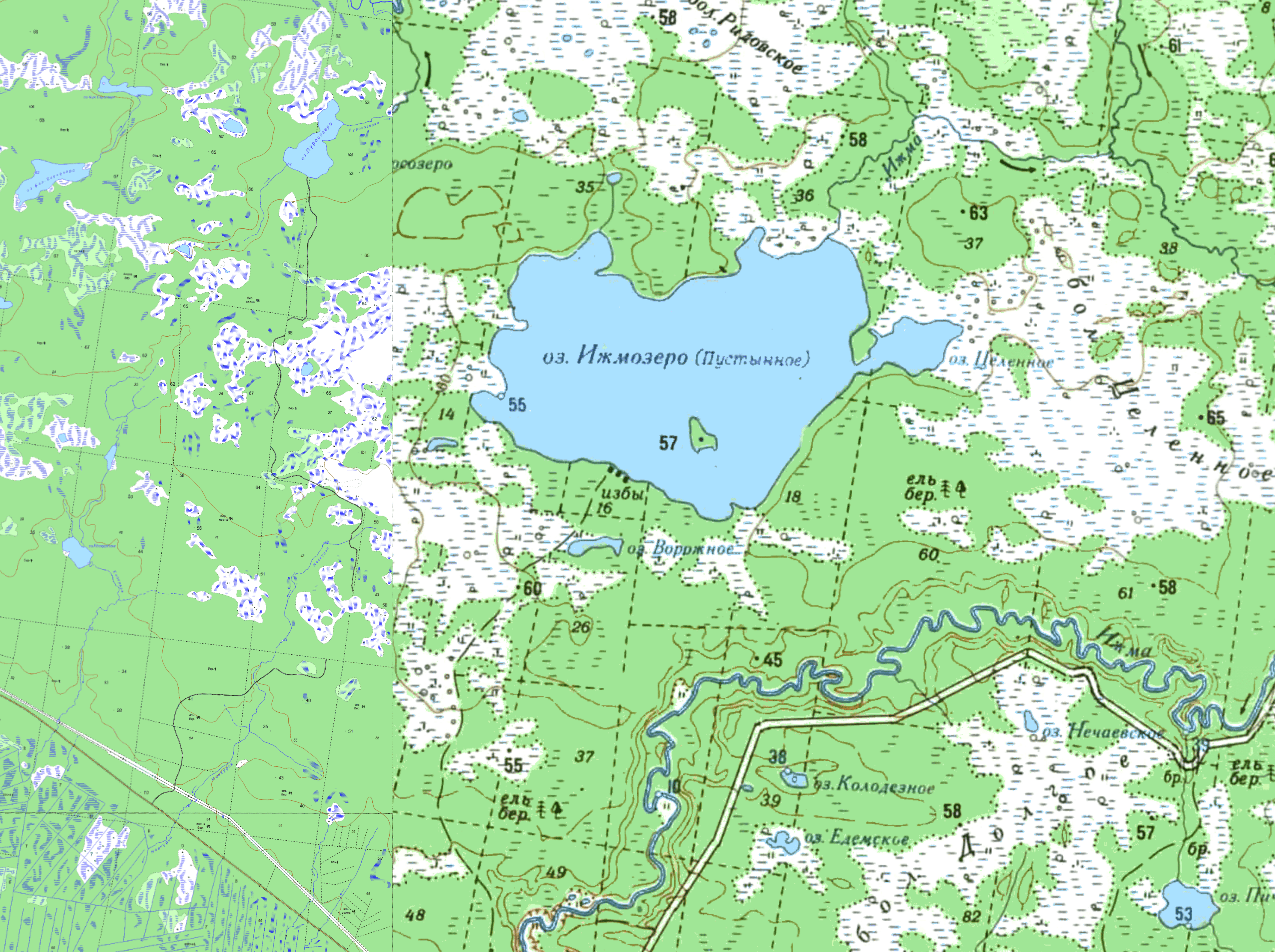 Озеро Ижмозеро Архангельск