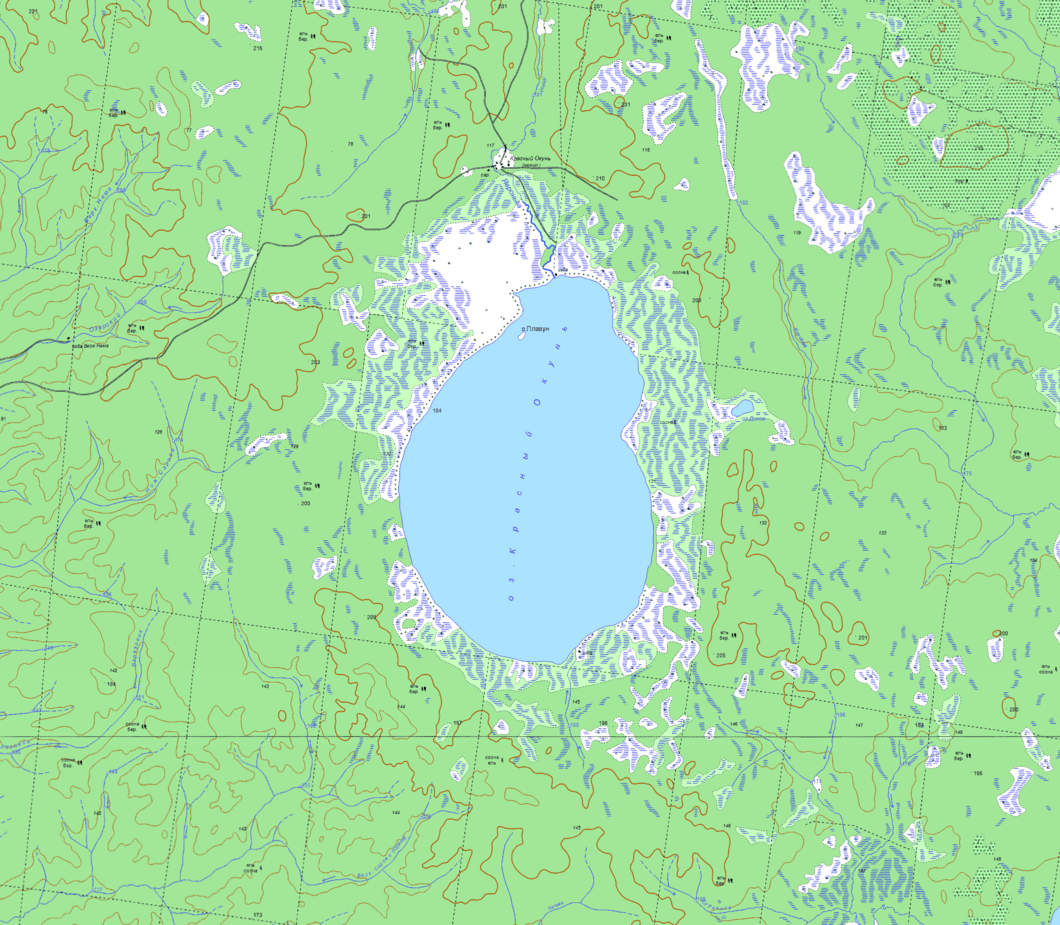 карта озеро Красный Окунь  в хорошем качестве