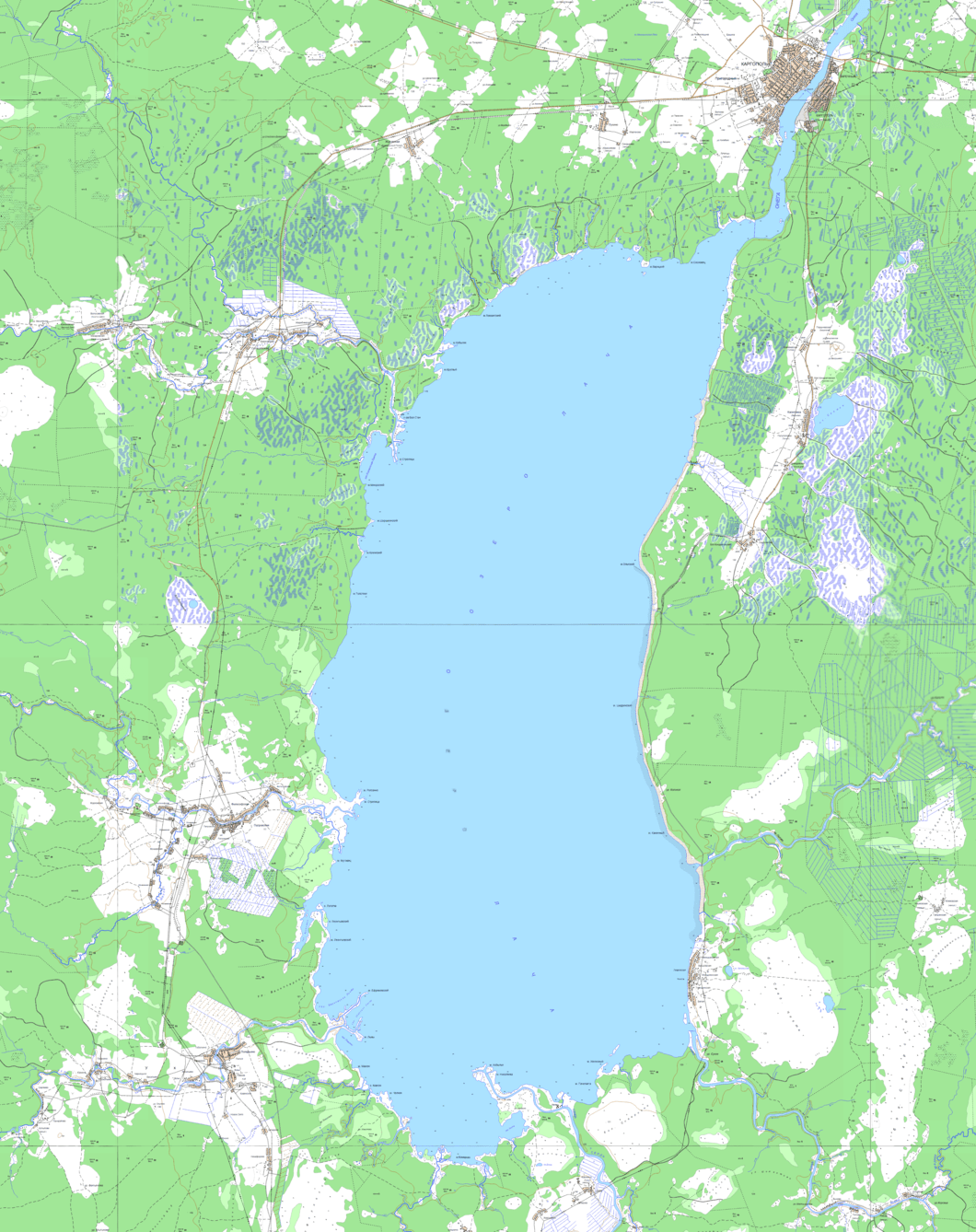 карта озеро Лача  в хорошем качестве