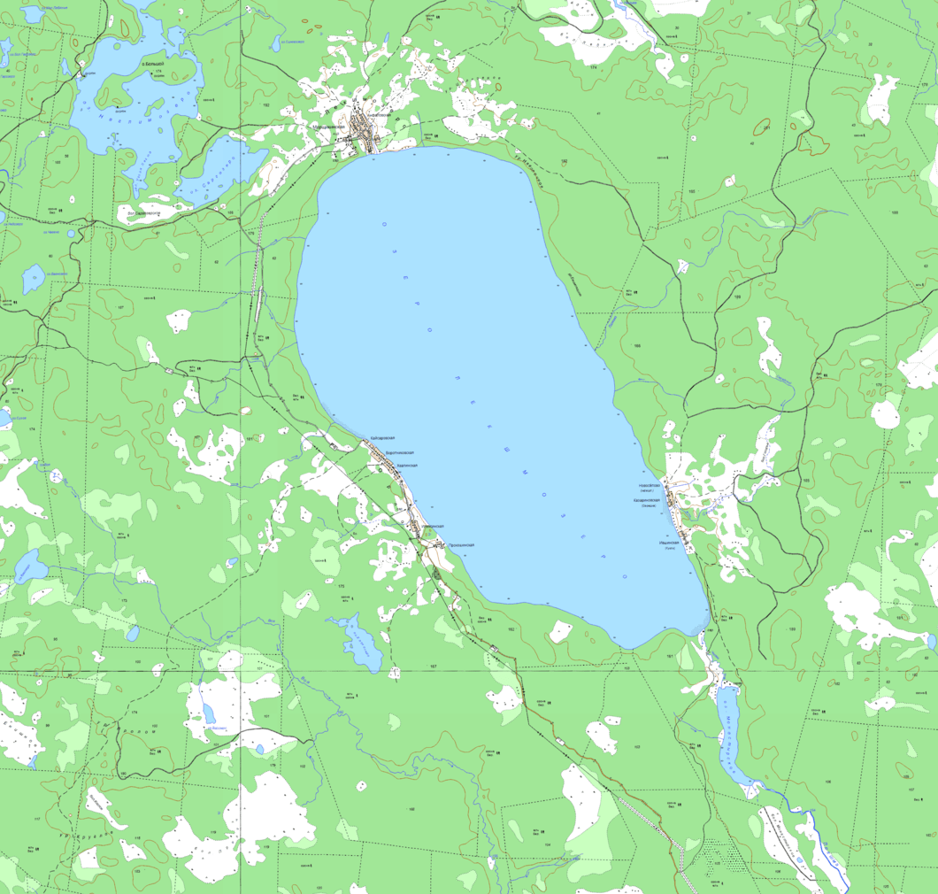 карта озеро Лекшмозеро  в хорошем качестве