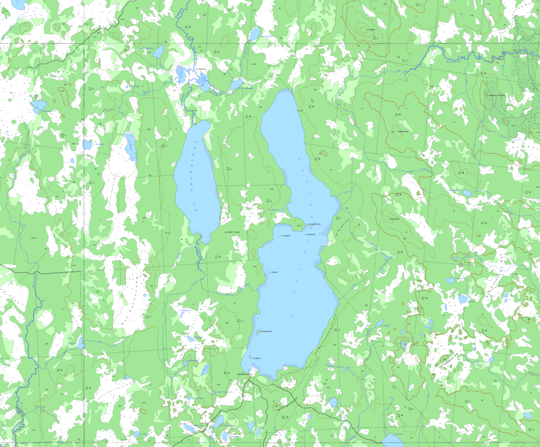 карта озеро Шардозеро  в хорошем качестве