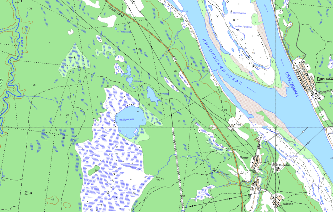 карта озеро Шулеское в хорошем качестве