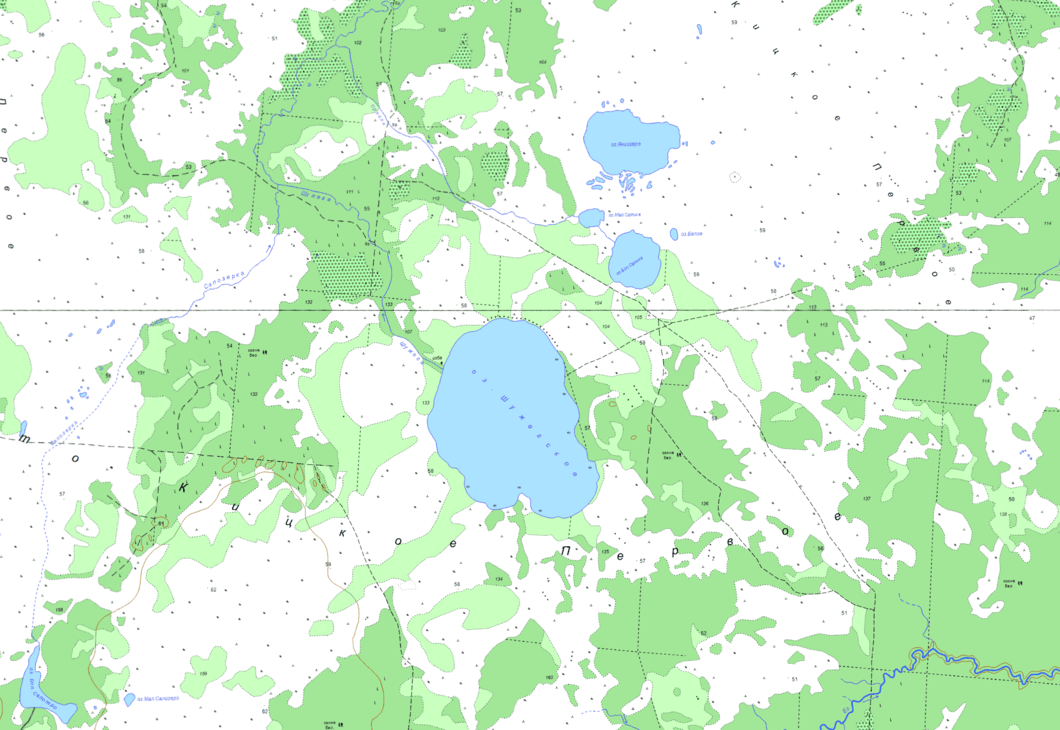 карта озеро Шужегское в хорошем качестве