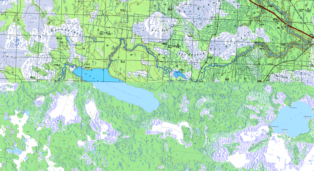 карта озеро Слободское   в хорошем качестве